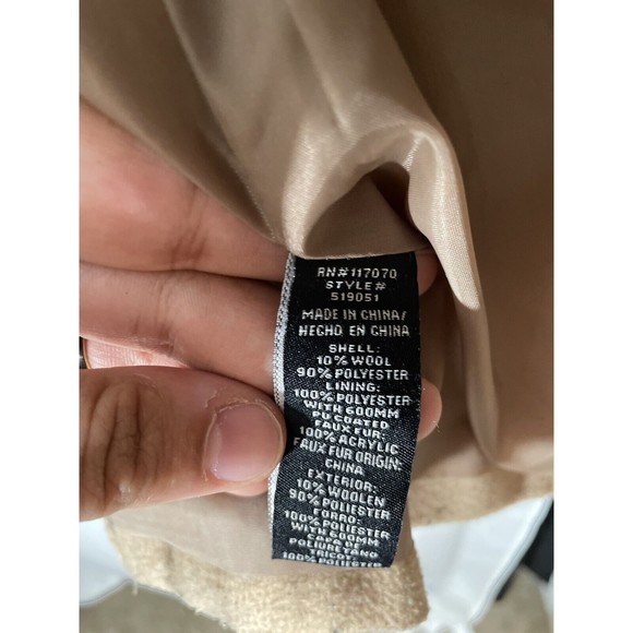 Beige Lane Crawford Small Women's Double Breasted Short Peacoat - Picture 5 of 8